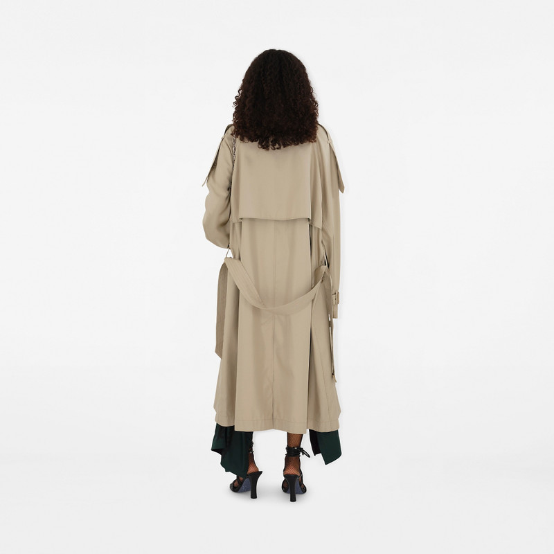 Long Silk Trench Coat 4