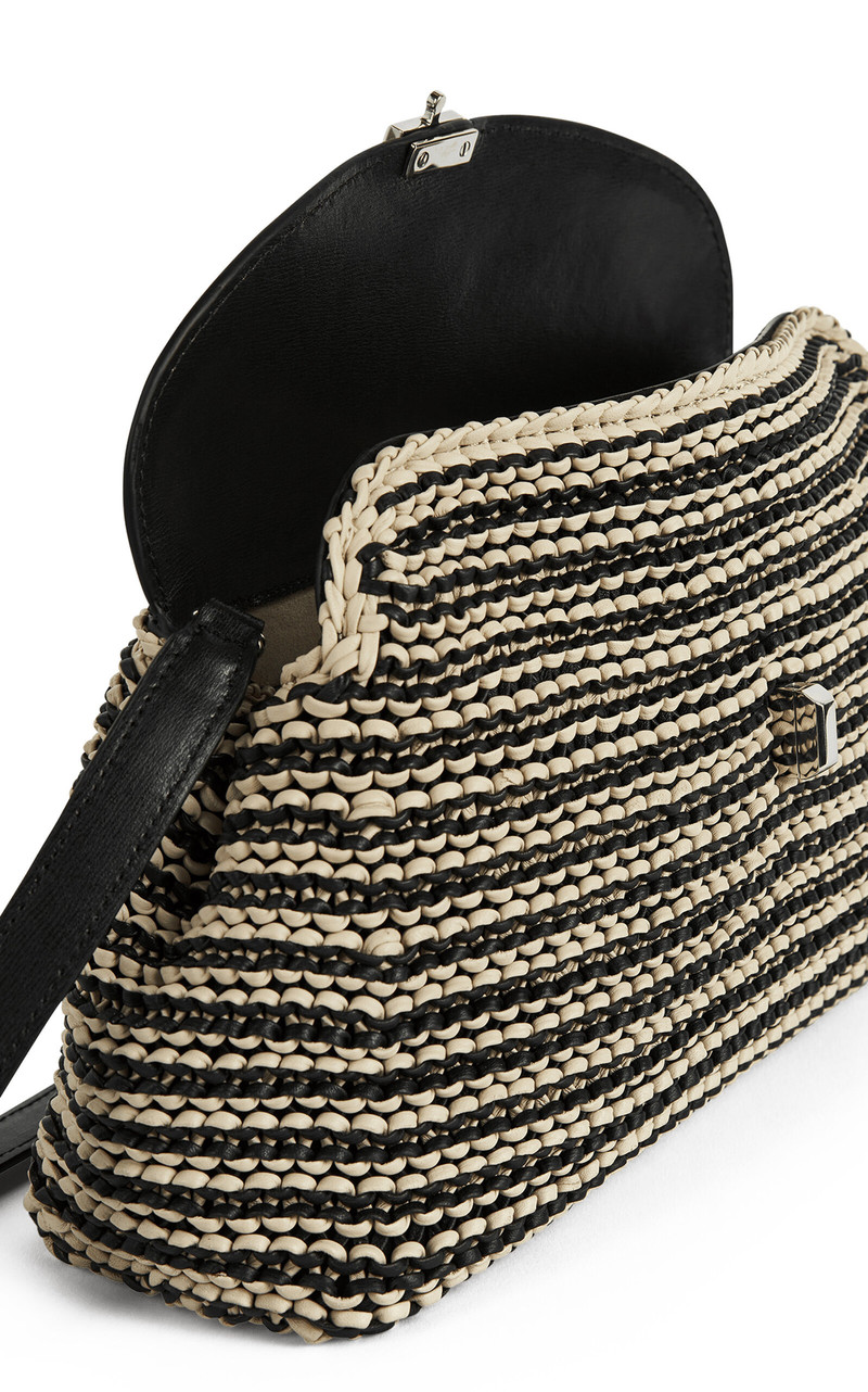 TOTEME Woven-Leather Clutch stripe outlook