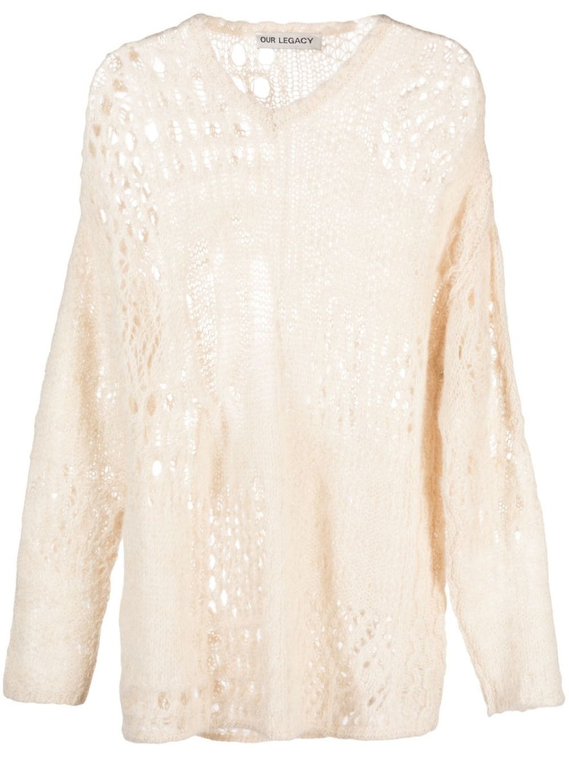 crochet-knit alpaca-wool jumper 1