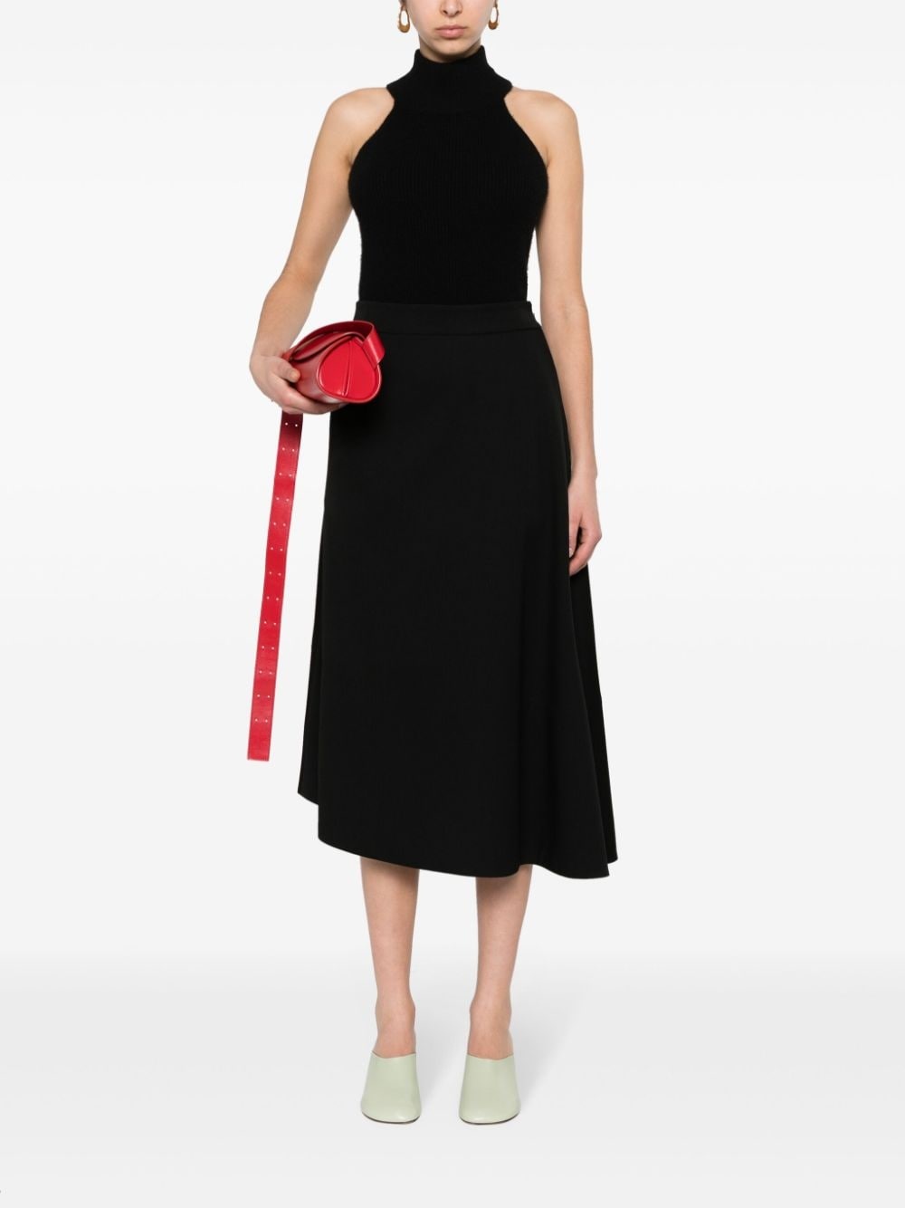 virgin wool midi skirt - 2