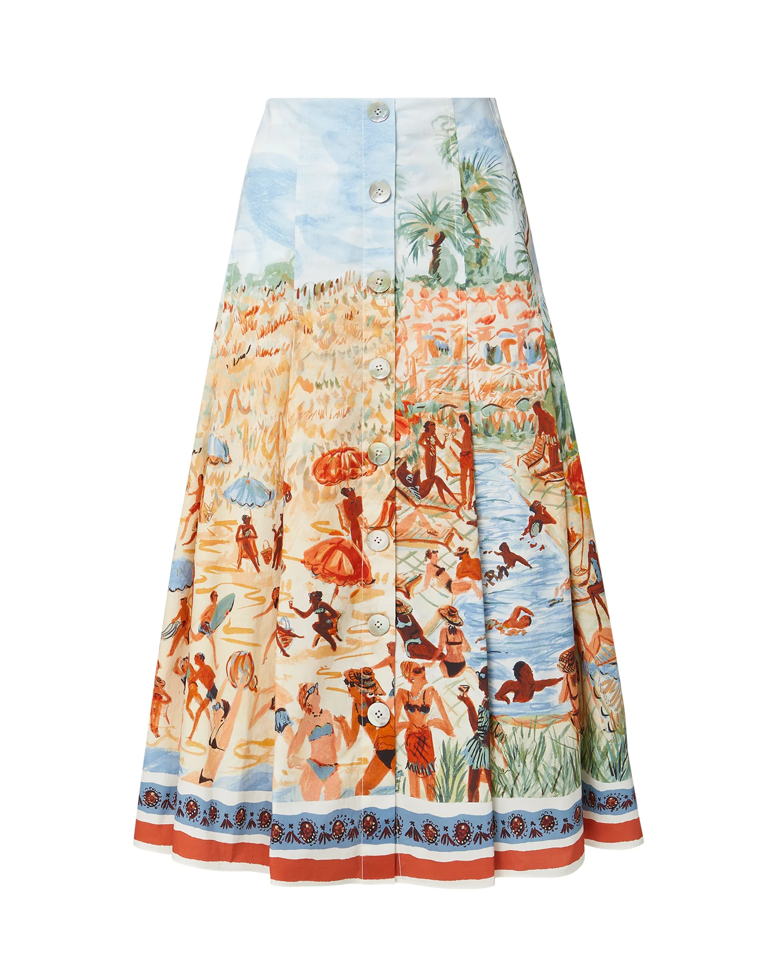FYNNLEY PRINTED MIDI SKIRT - 1