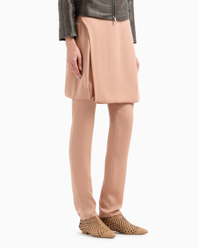 GIORGIO ARMANI TROUSERS WITH WASHED SILK DOUBLE GEORGETTE PANEL outlook