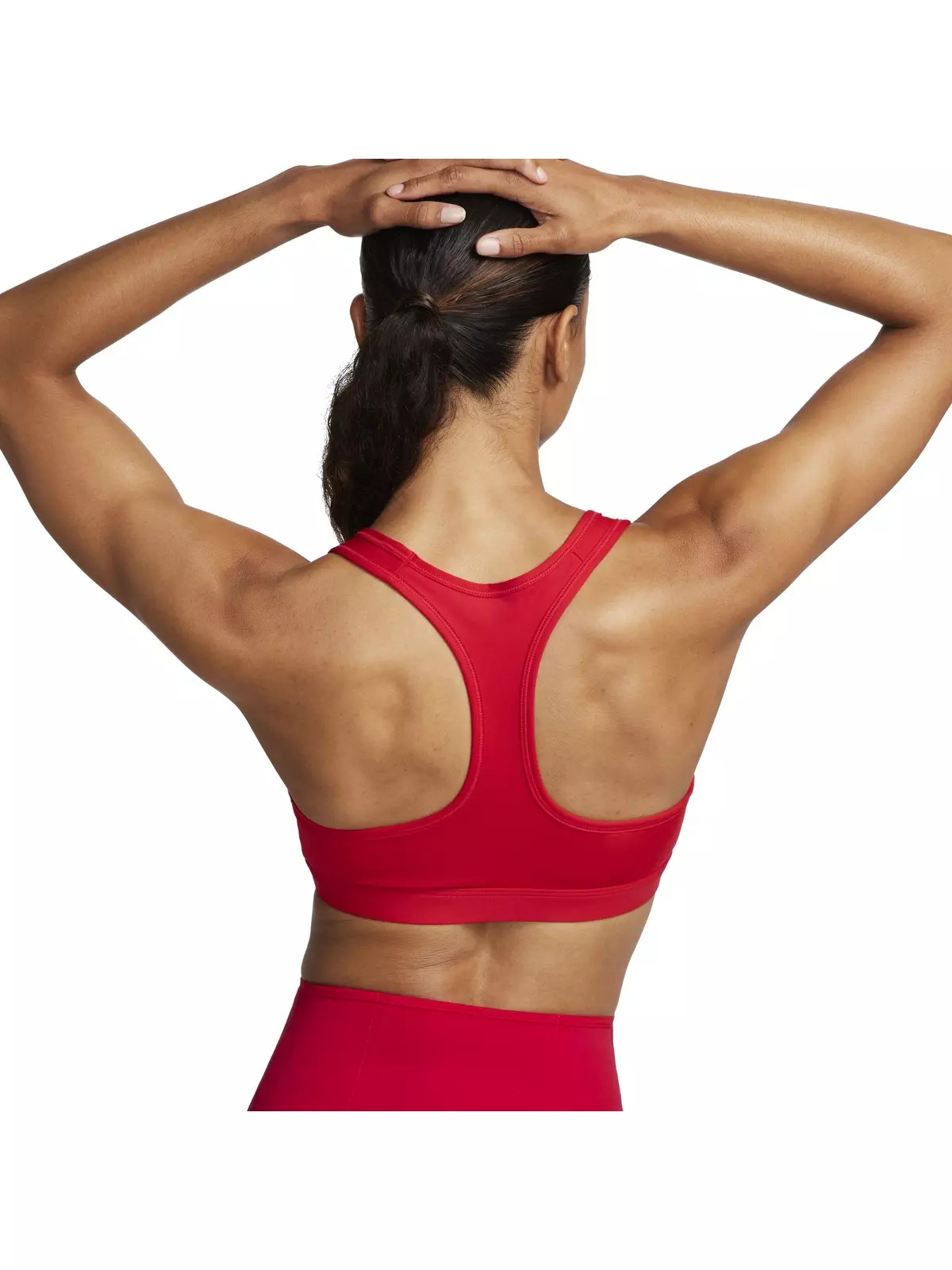 Women's Swoosh Medium Support Padded Sports Bra - Red - 2
