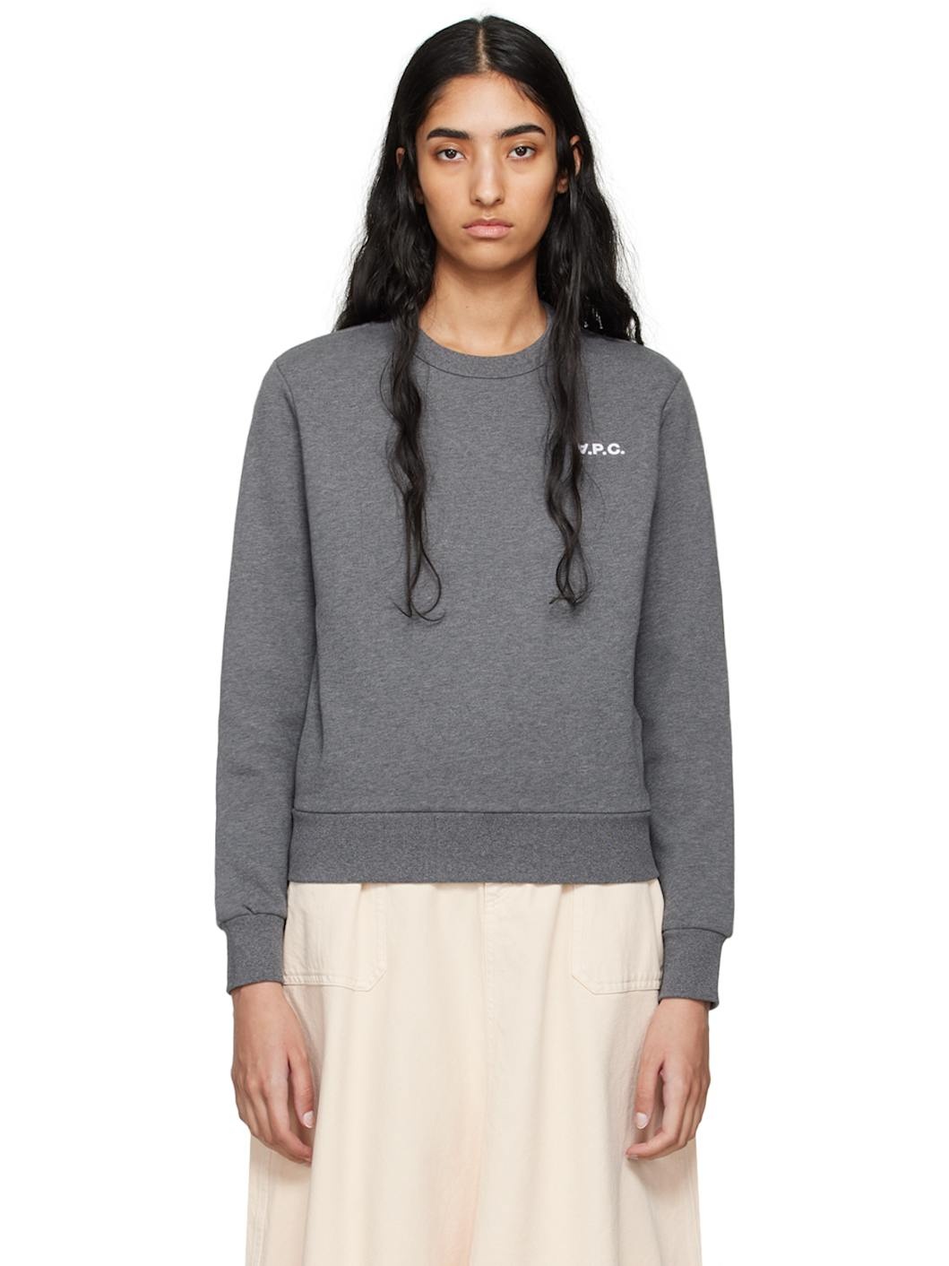 Gray Boxy Petit 'VPC' Sweatshirt - 1