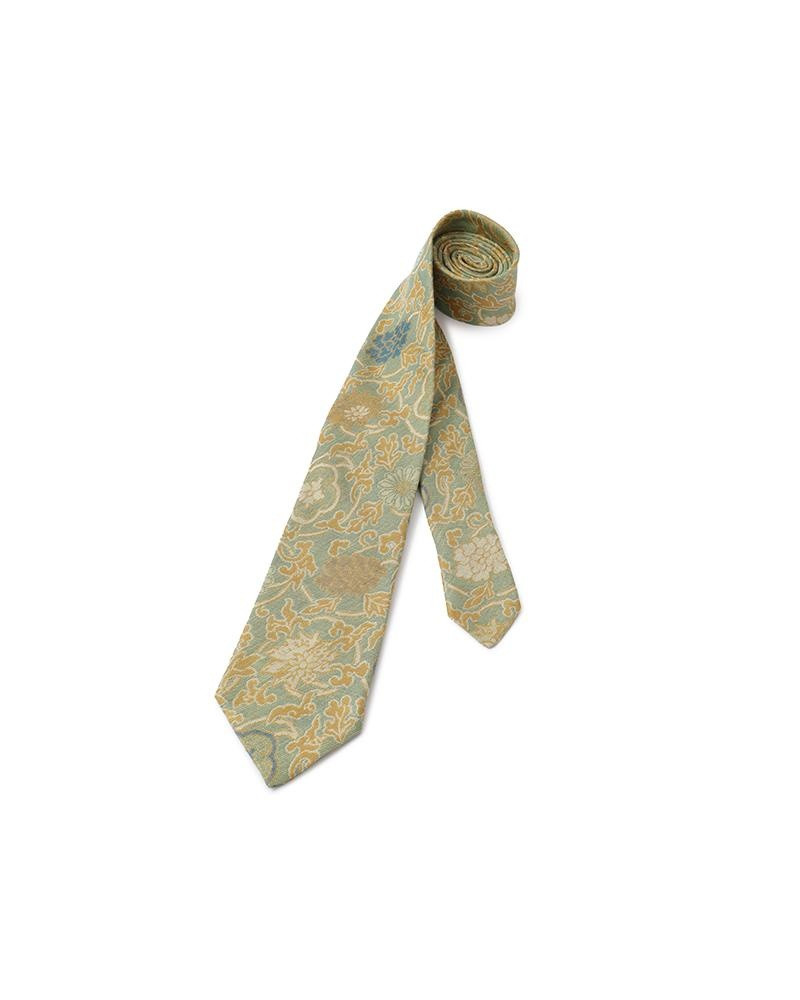 SILK TIE JACQUARD LT.GREEN 1