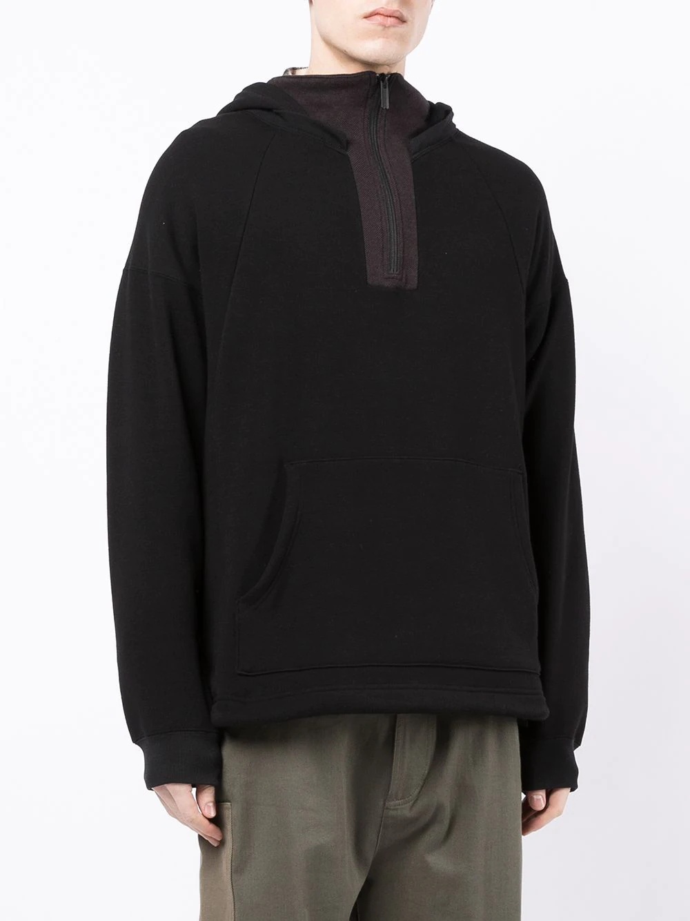 layered pullover hoodie - 3