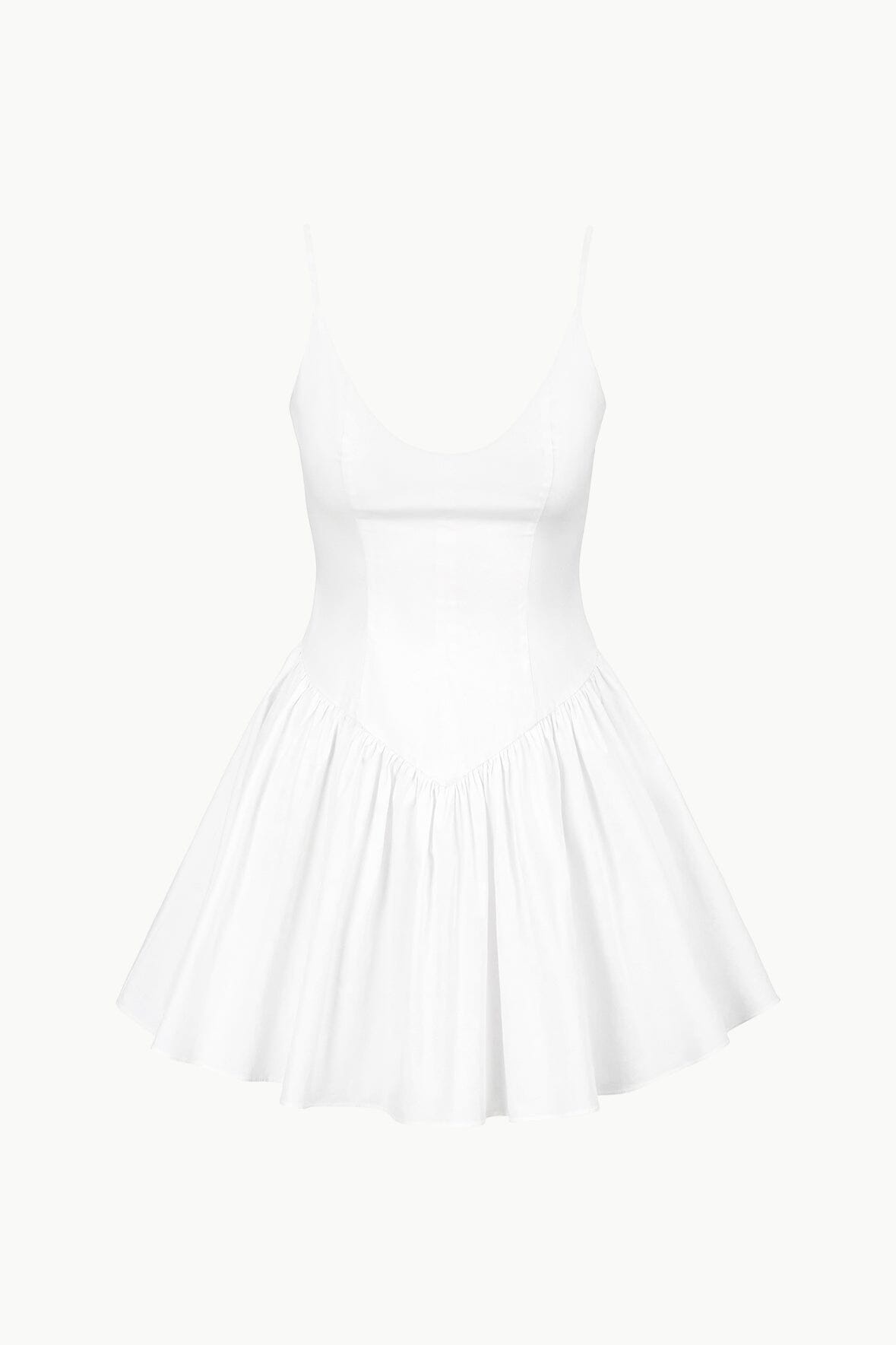 STAUD DENA MINI DRESS WHITE - 1