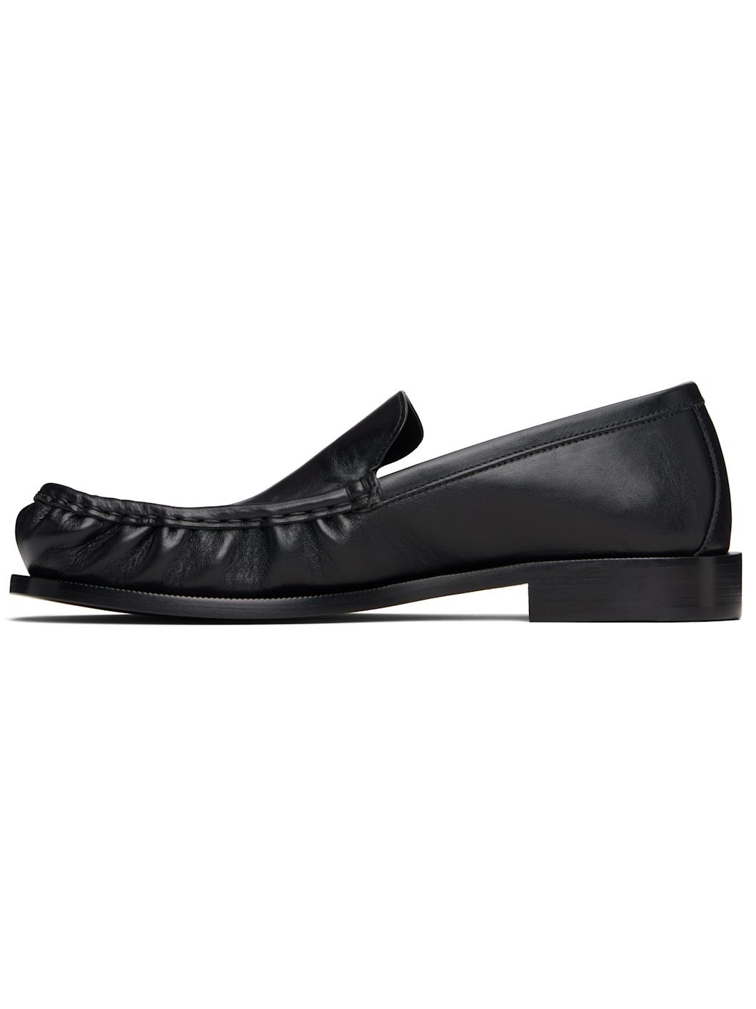 Black Leather Loafers - 3