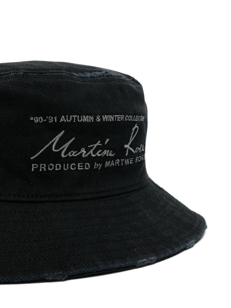 distressed embroidered bucket hat 3