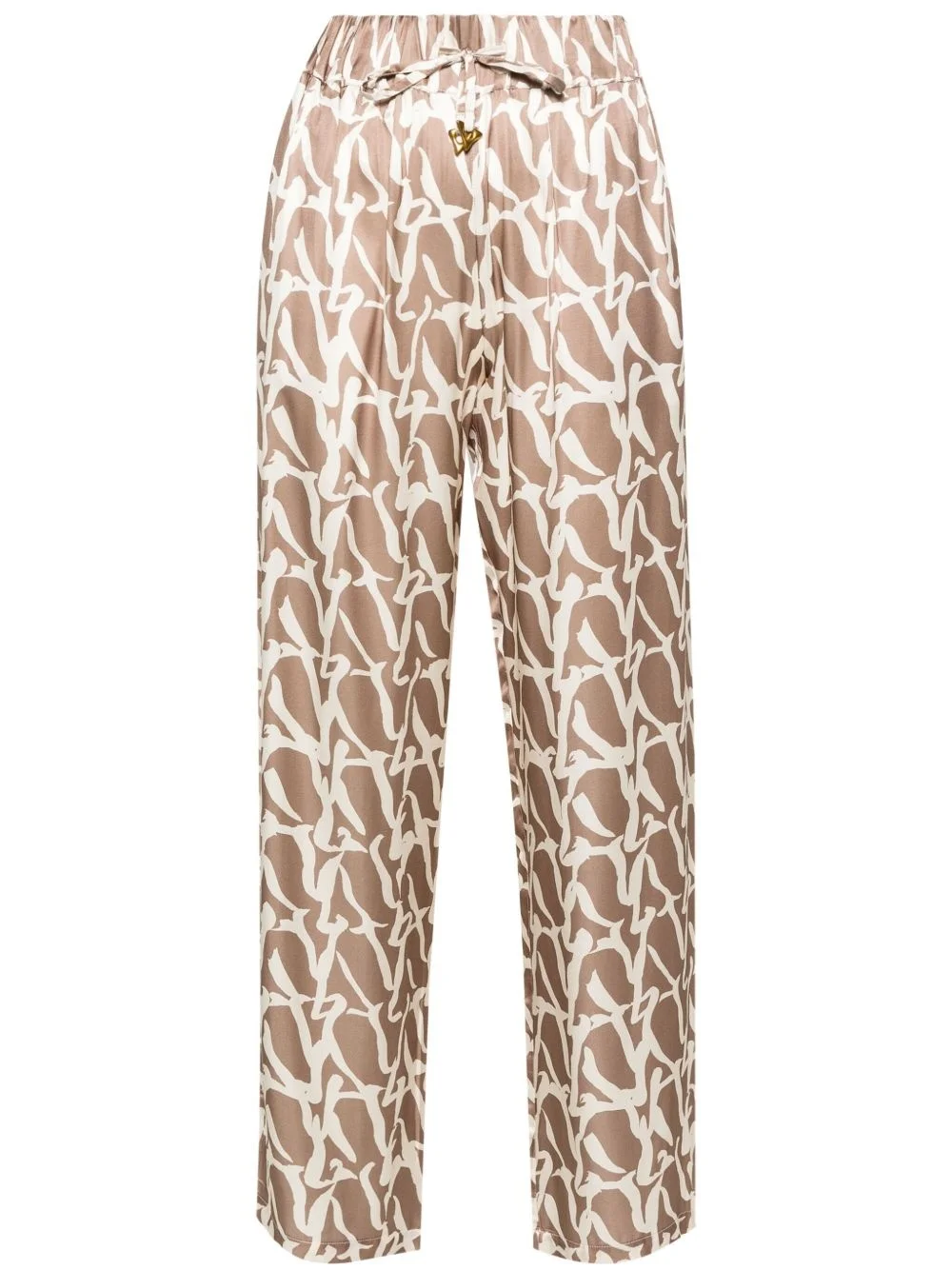 Aurora monogram-print drawstring trousers - 1