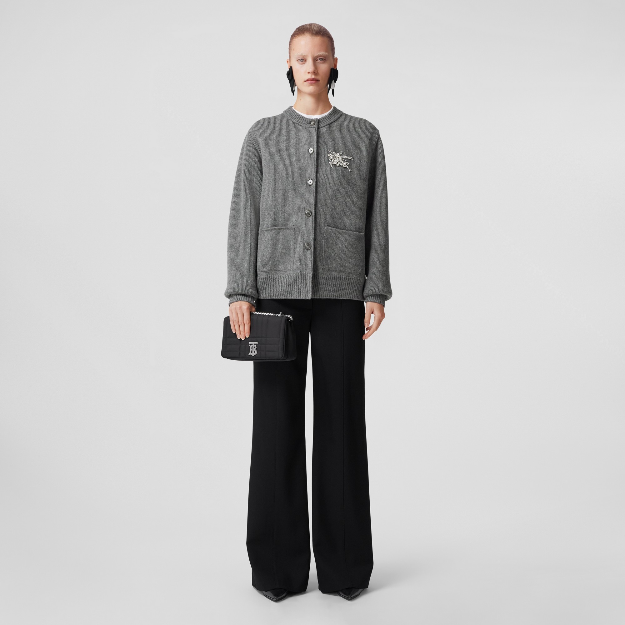 Crystal EKD Wool Cashmere Cardigan - 5