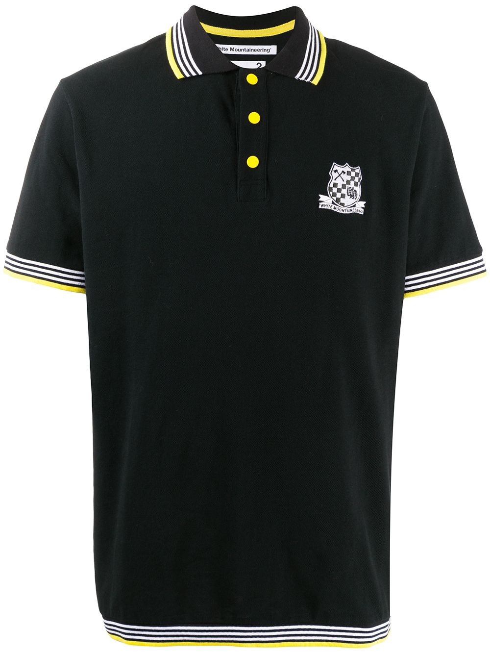 striped trim polo shirt - 1