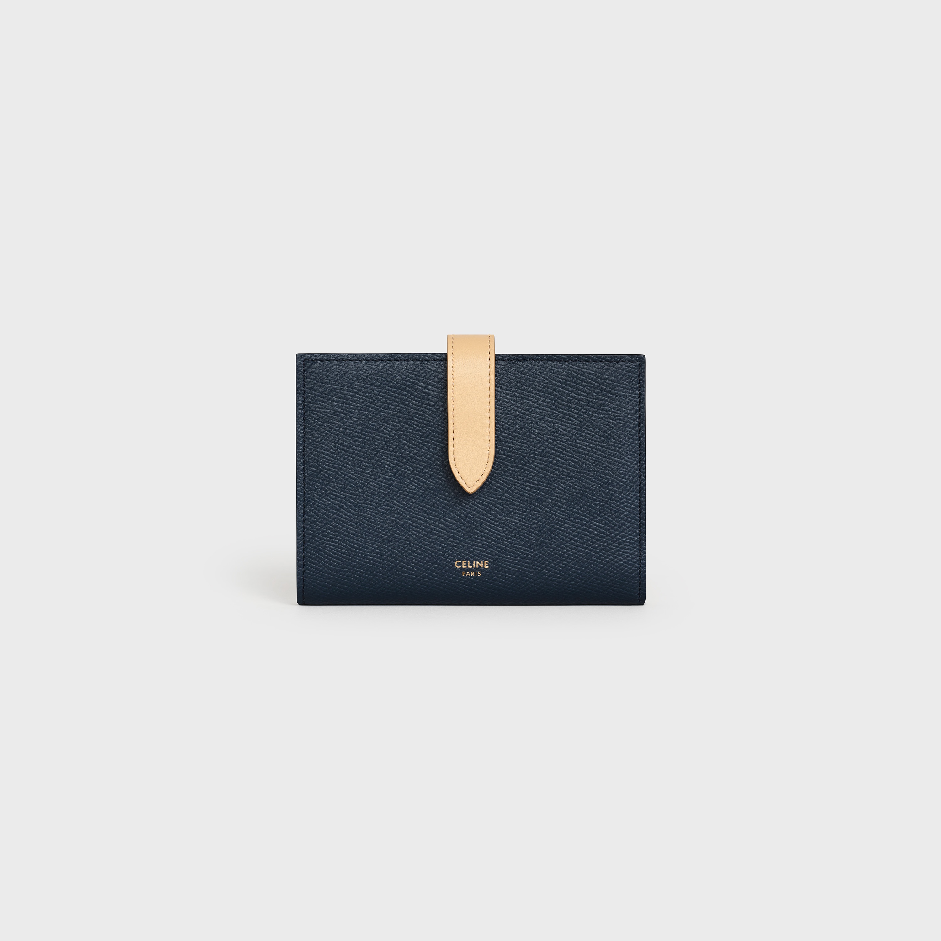 Medium strap wallet in Bicolour Grained Calfskin 1