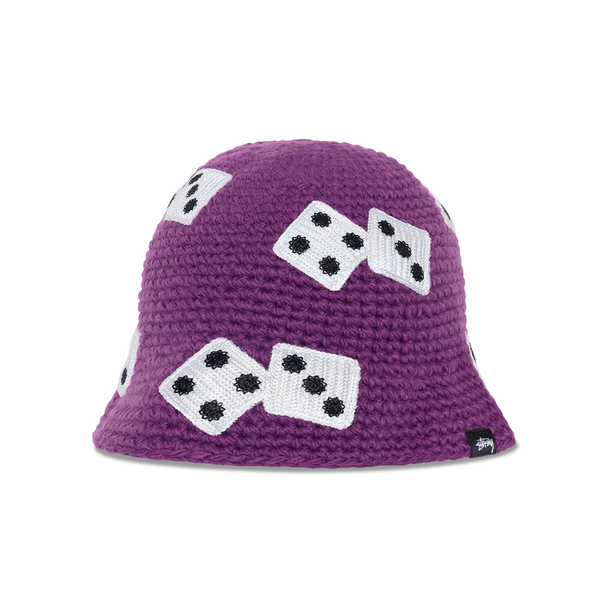 Stussy Dice Knit Bucket Hat 'Purple' - 1