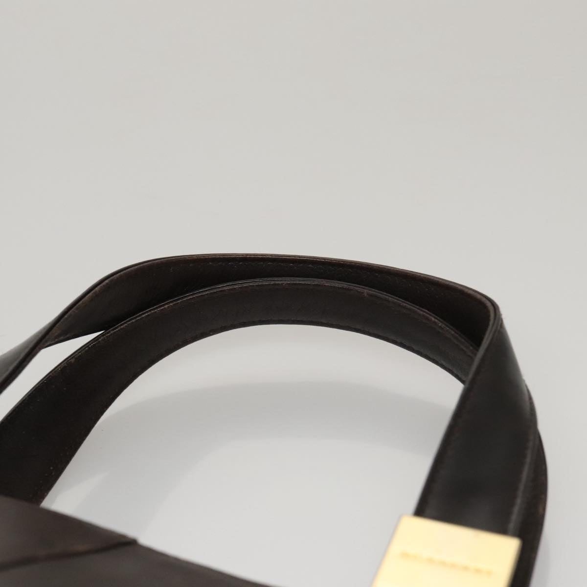 Burberry Hand Bag Leather Brown Gold - 7