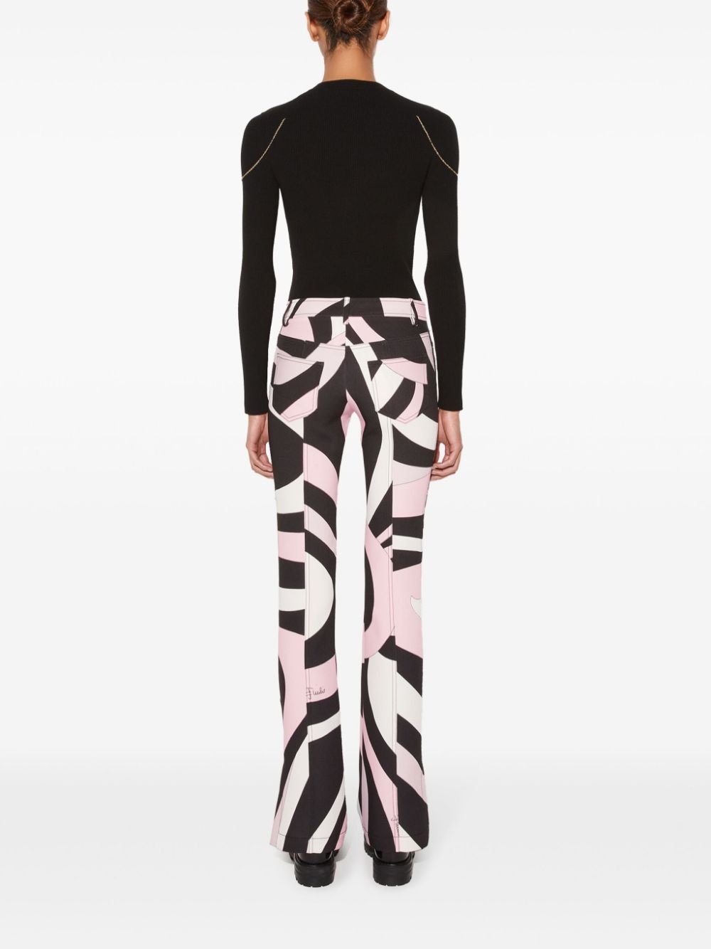marmo-print trousers - 4