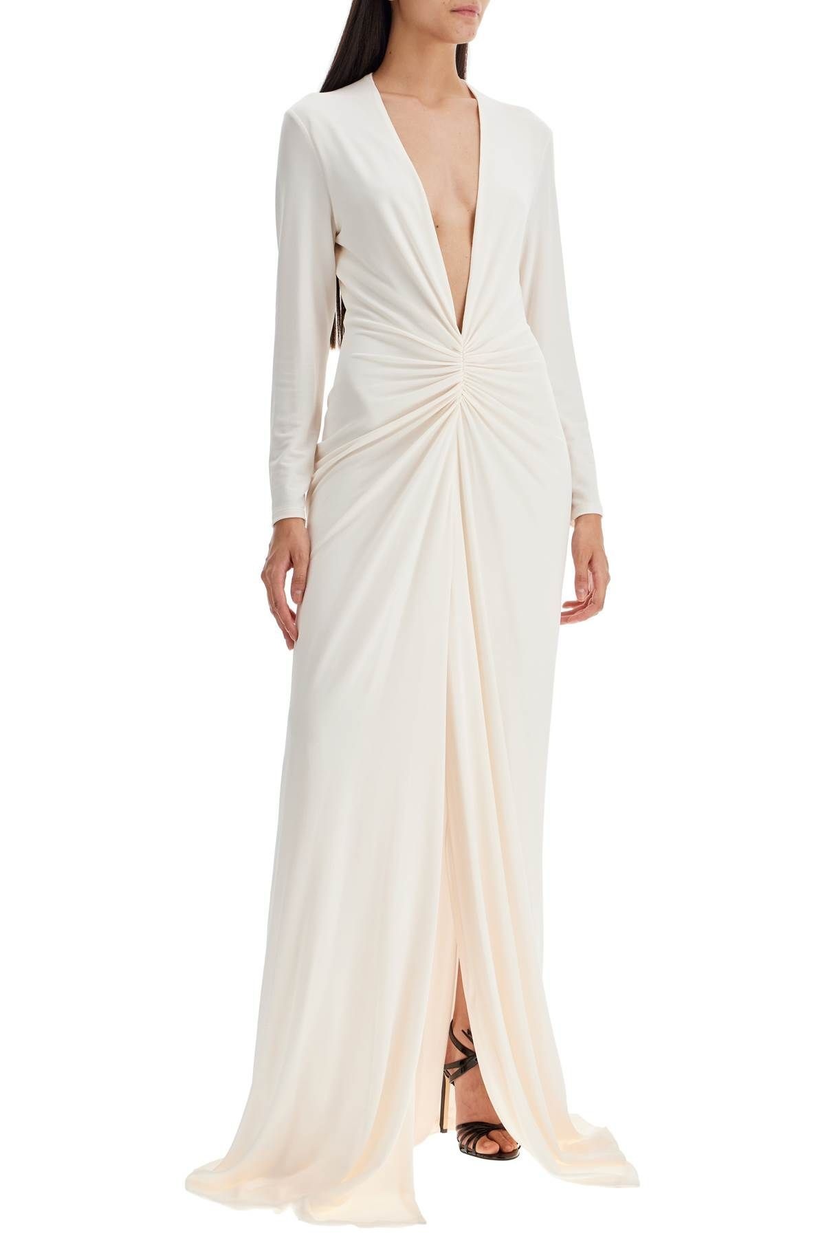 LONG STRETCH JERSEY EVENING DRESS - 2