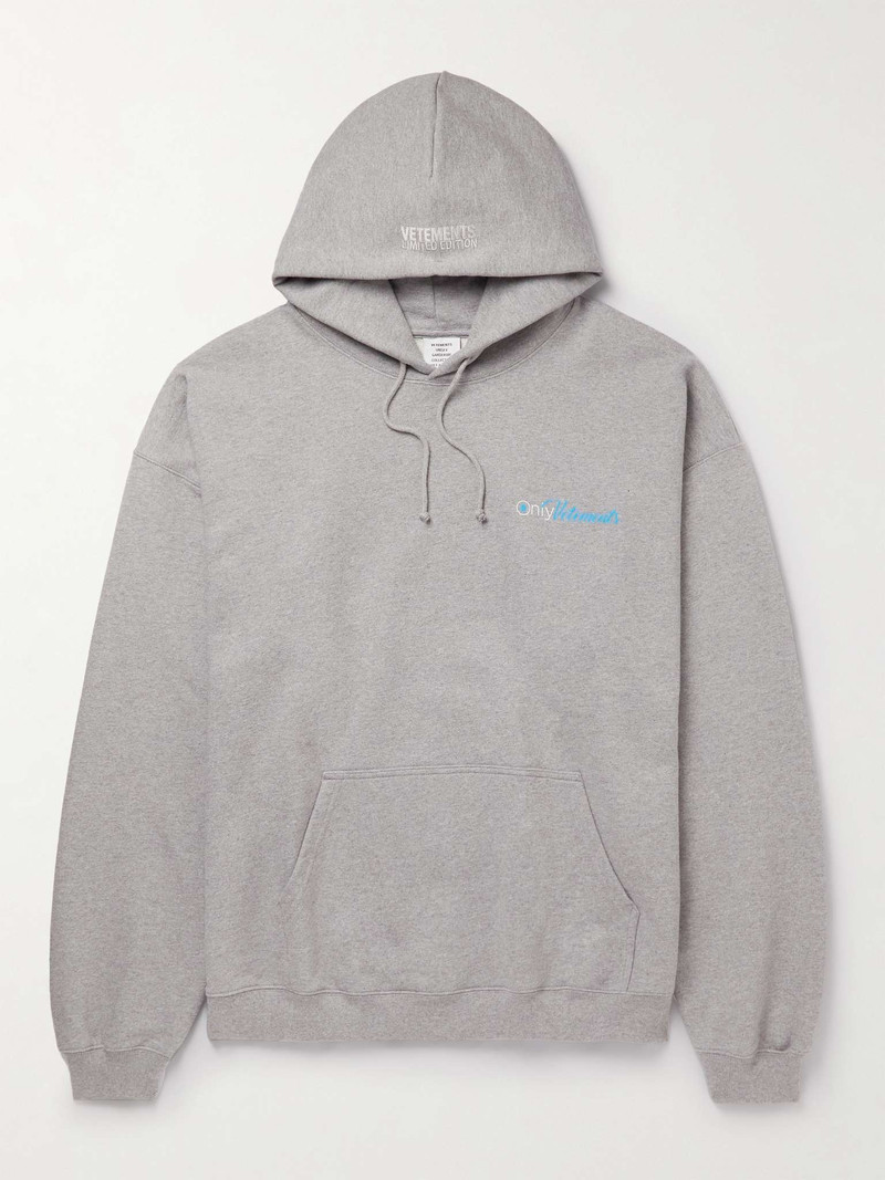 Oversized Logo-Print Cotton-Blend Jersey Hoodie 1