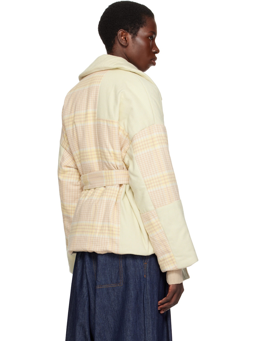 Beige Patchwork Jacket - 3