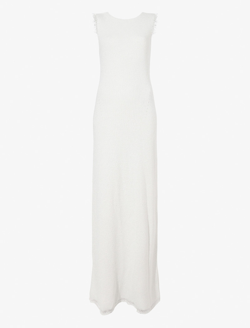 Silvia Backless Dress In Silk Doubleface Boucle 1