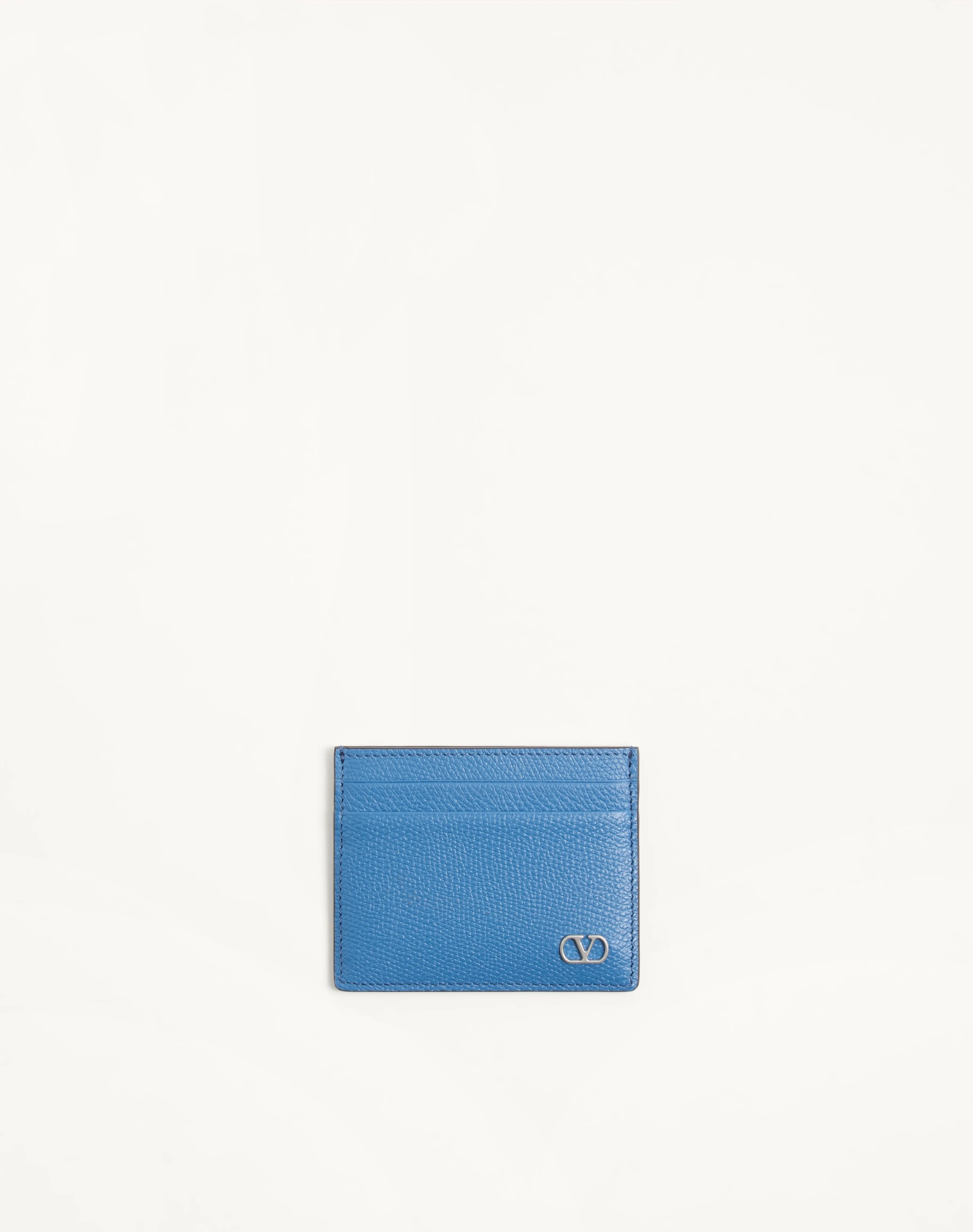 VALENTINO GARAVANI VLOGO SIGNATURE CARDHOLDER IN GRAINY CALFSKIN - 1