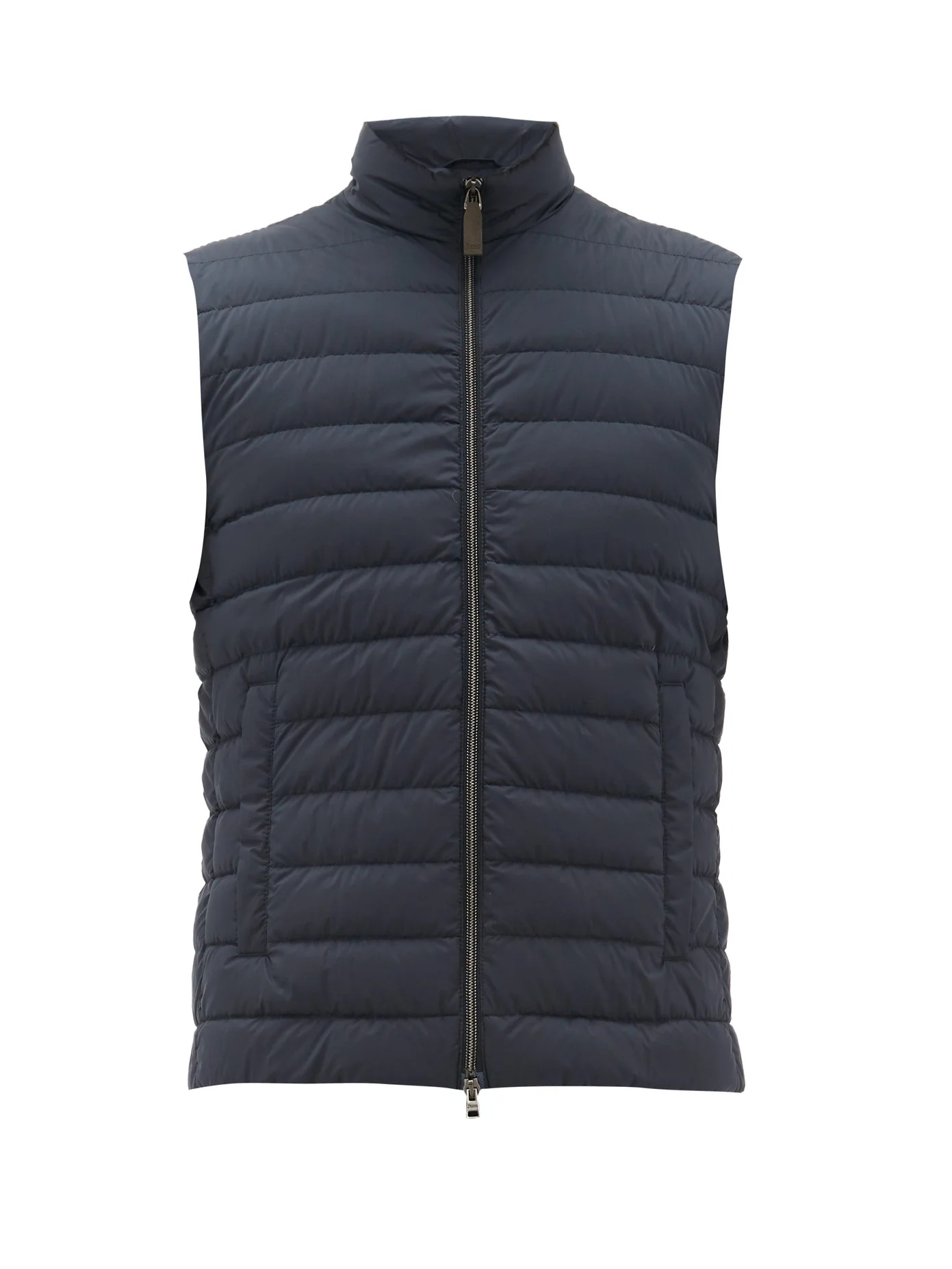 High-neck quilted down gilet - 1