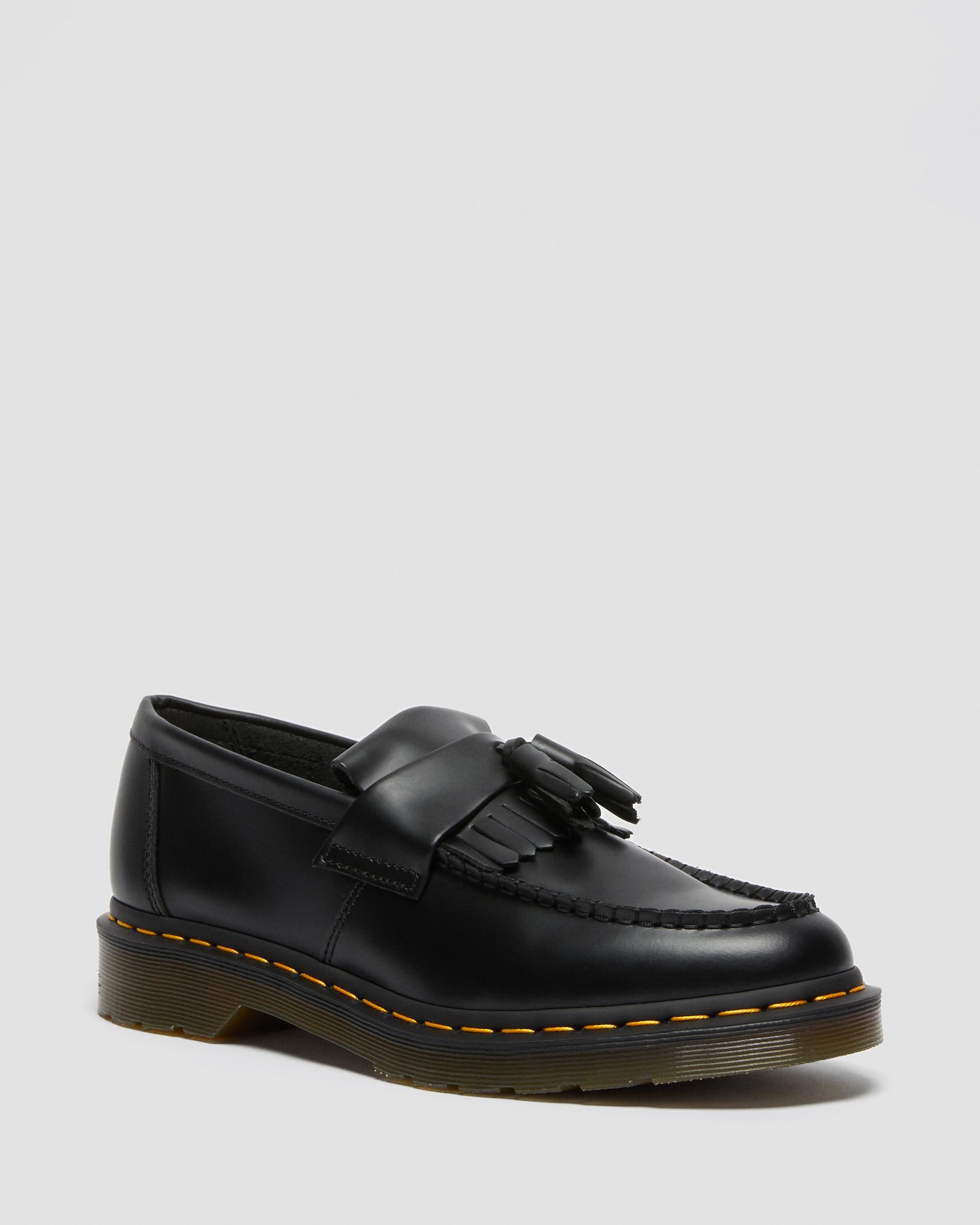 Adrian Yellow Stitch Leather Tassel Loafers - 5