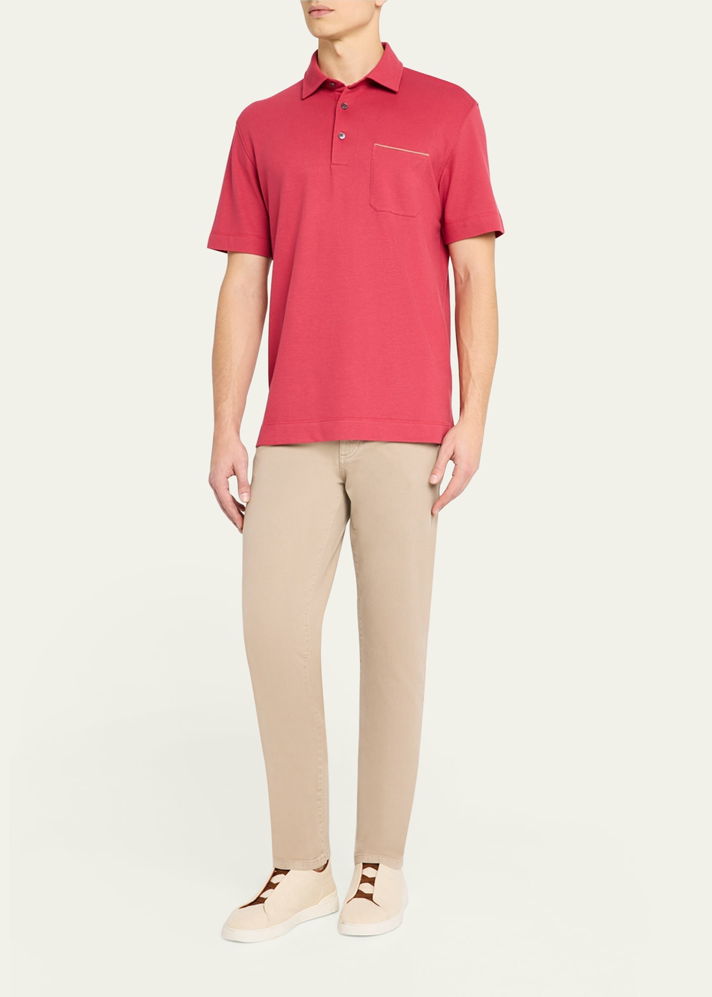 Men's Five-Pocket Colored Delave Pants - 2