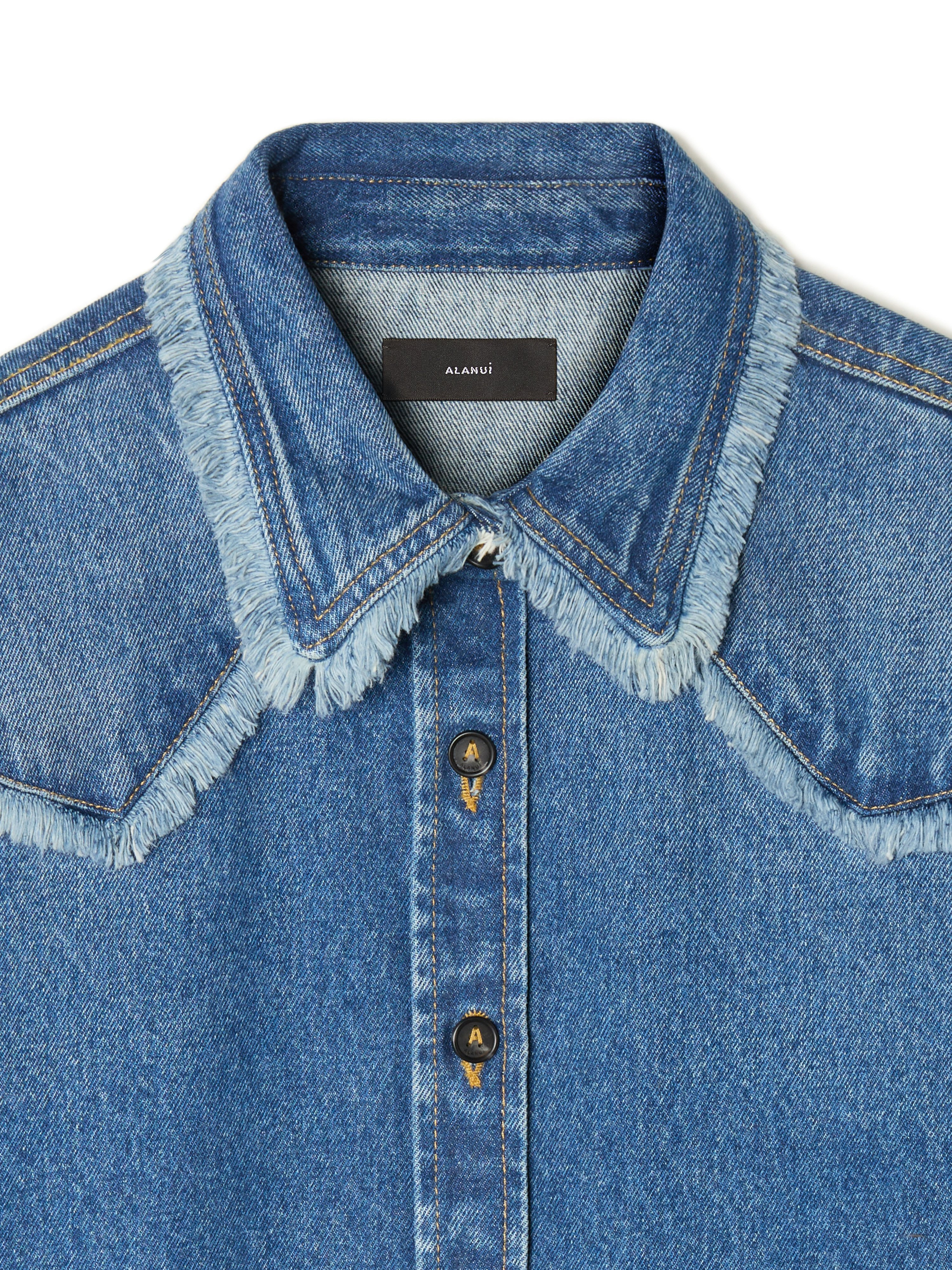 Pacific Roads Cropped Denim Shirt - 7