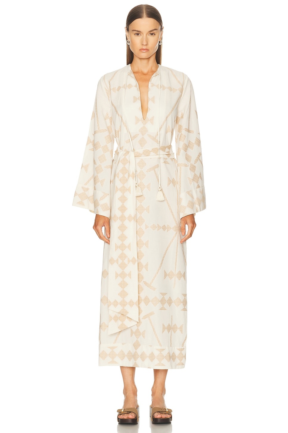 Embroidered Cotton Wild Savannah Tunic Dress - 2