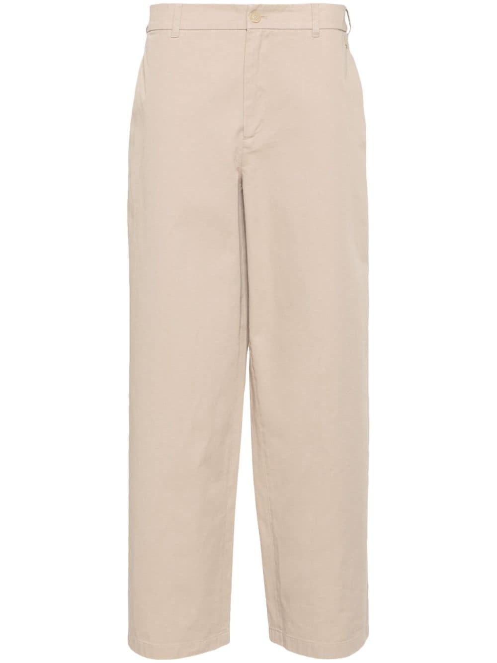 Acne Studios Face logo-appliquÃ© wide-leg trousers farfetch - Main Image