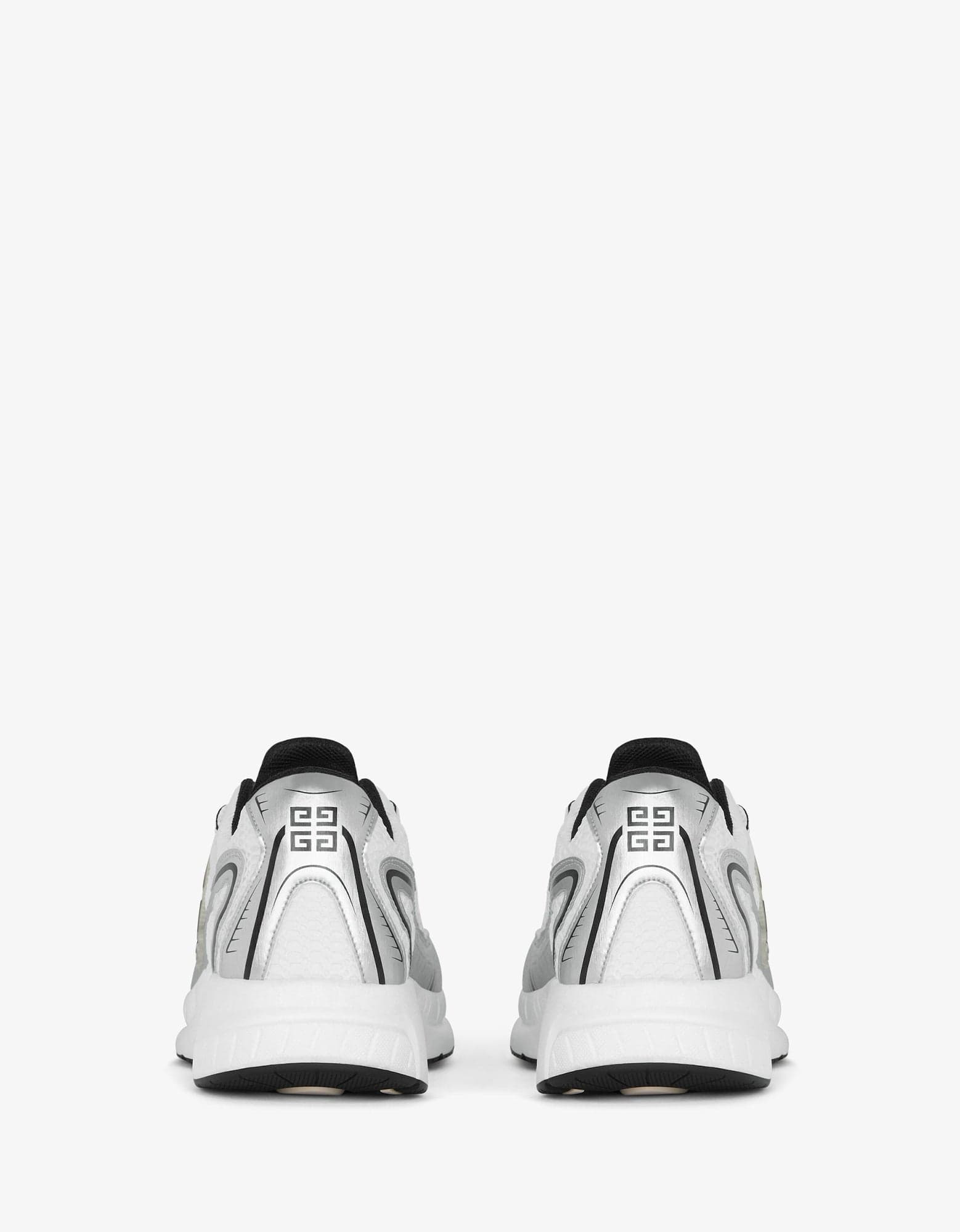 Givenchy White and Silver NFNTY-52 Runners - 3