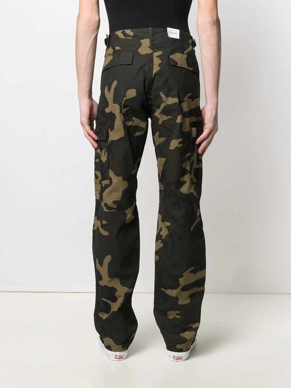 camouflage print cargo trousers - 4