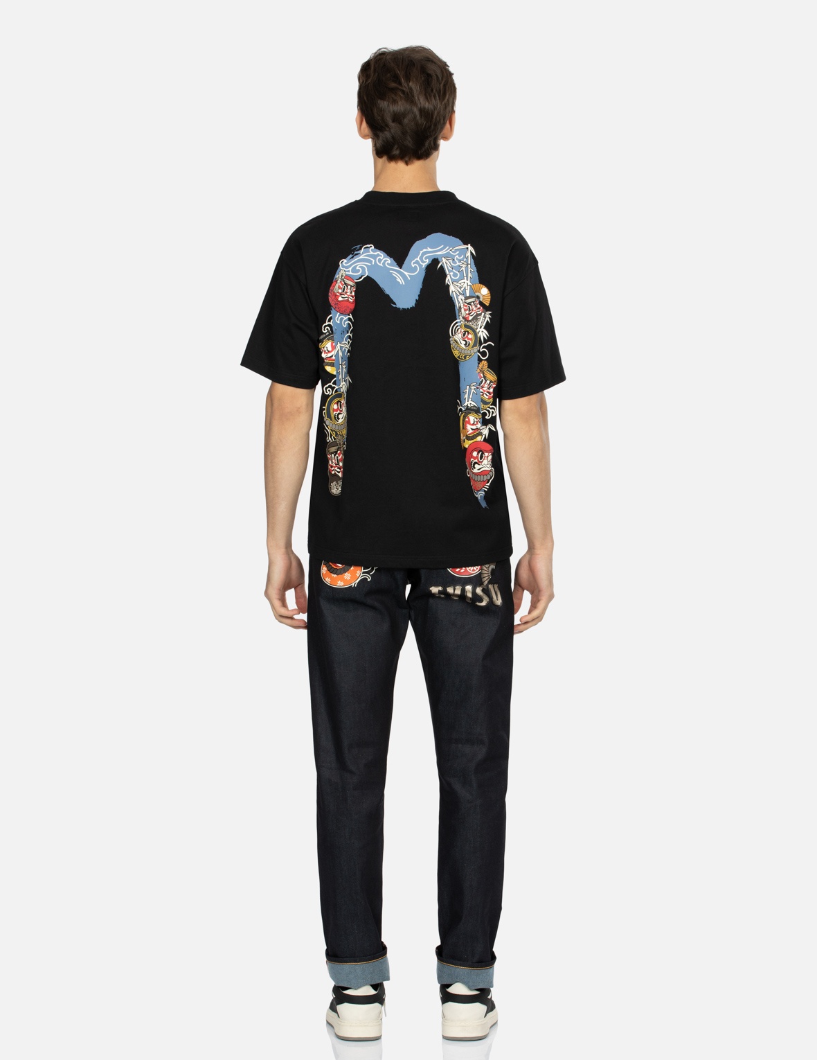KUMADORI DARUMA PRINT CARROT FIT DENIM JEANS #2017 - 5