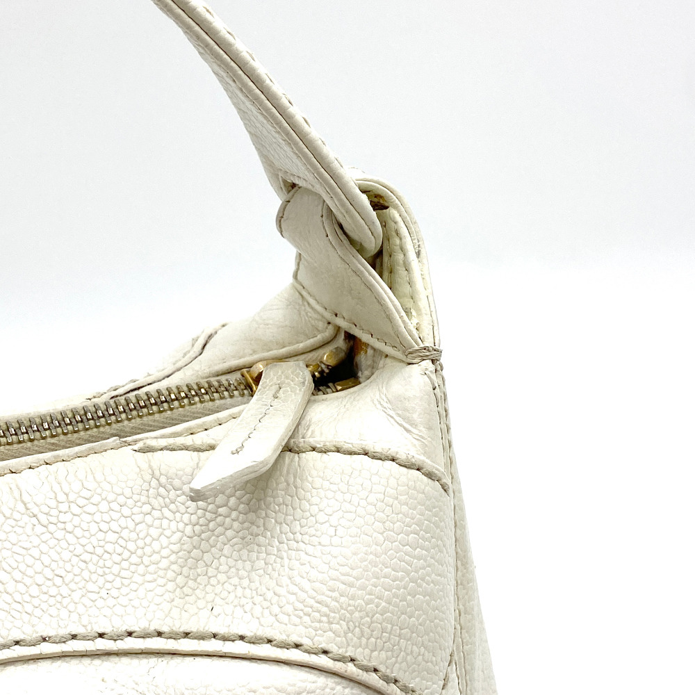 Chanel No.9 White Stitch CC Handbag - 9