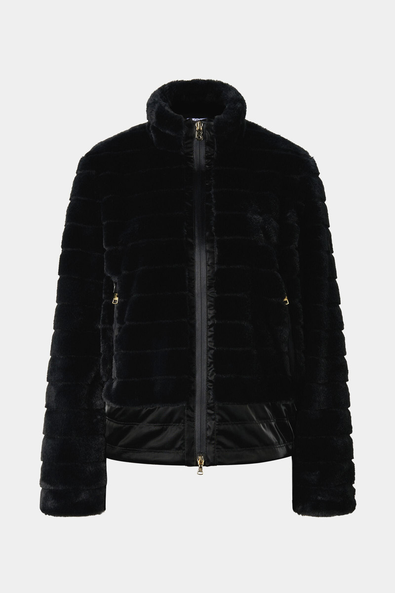 Valesca Faux Fur Jacket in Black 1