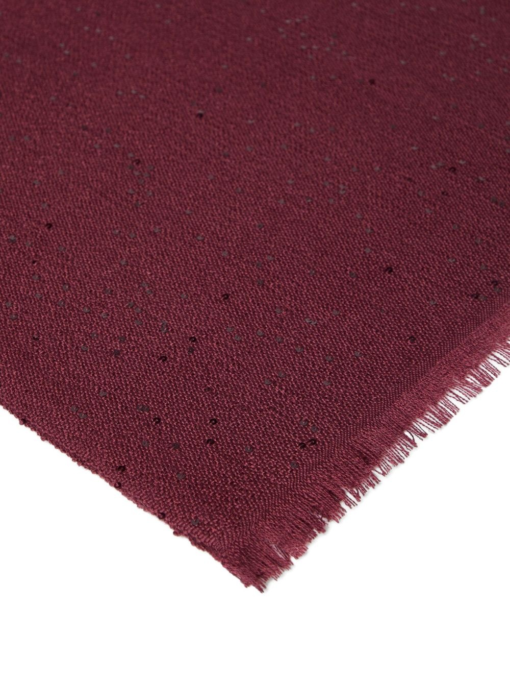 sequin-embellished fringed scarf - 2