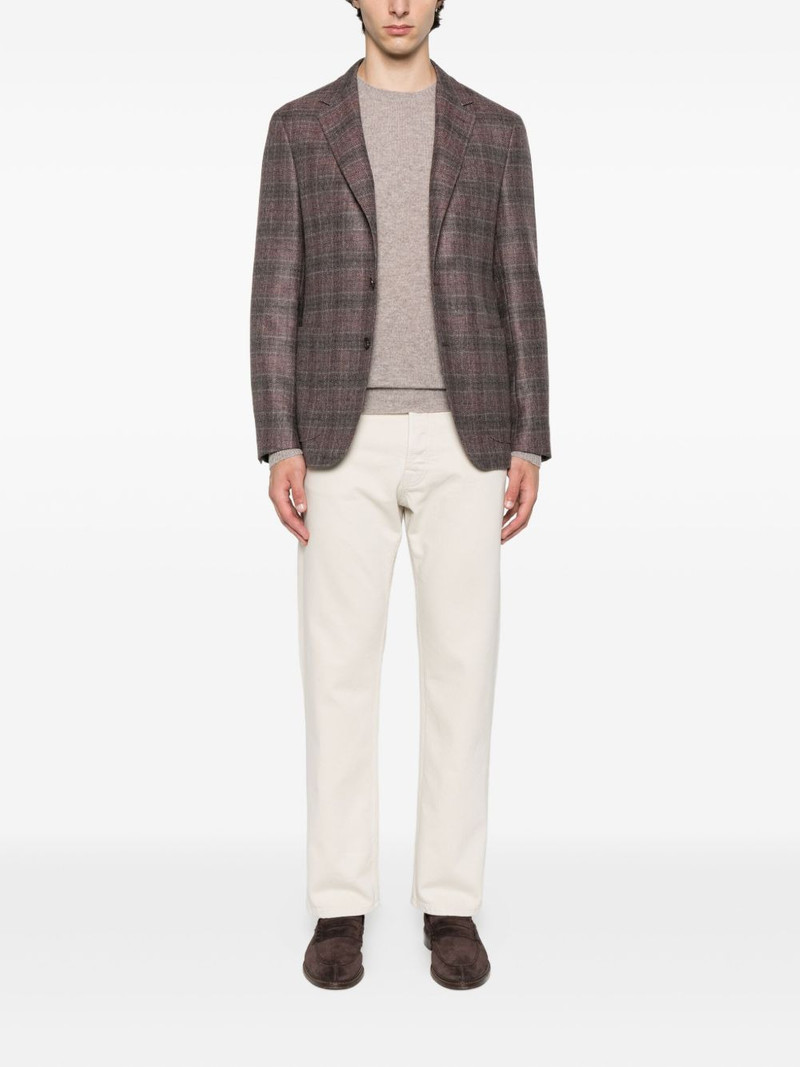 Canali checked wool blazer outlook