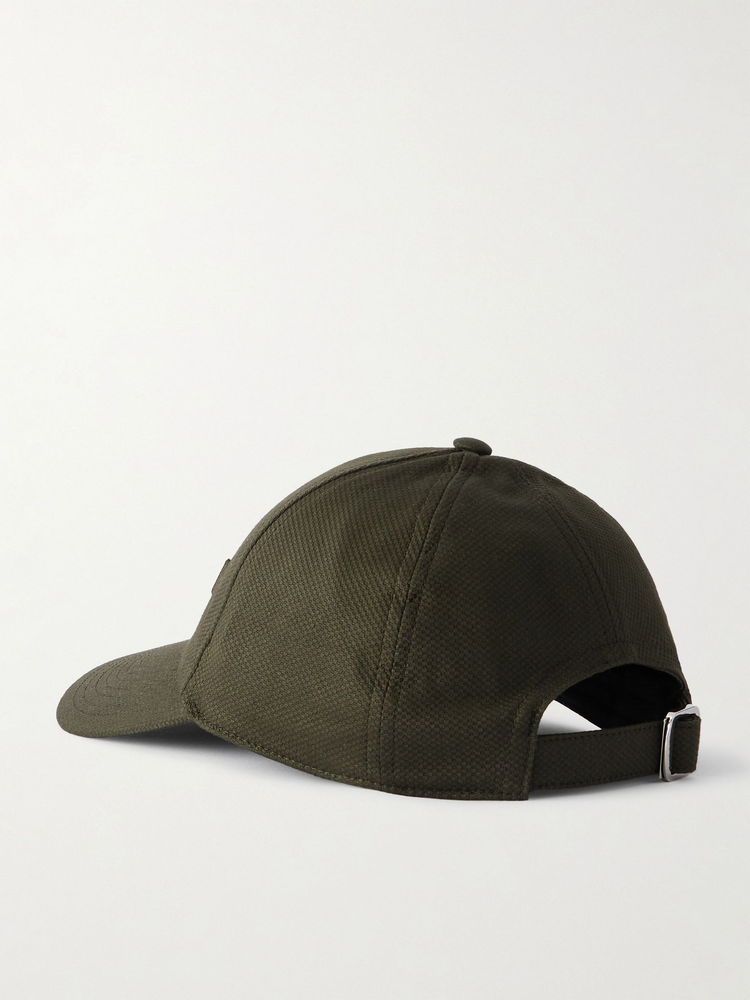 Logo-Embroidered Cotton-Blend Canvas Baseball Cap Green - 3