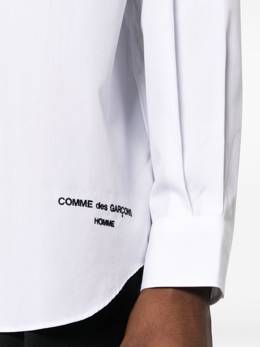logo-print cotton shirt - 5