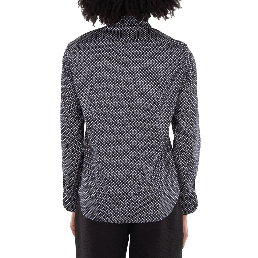 Emporio Armani All-Over Logo Print Cotton Shirt - 5