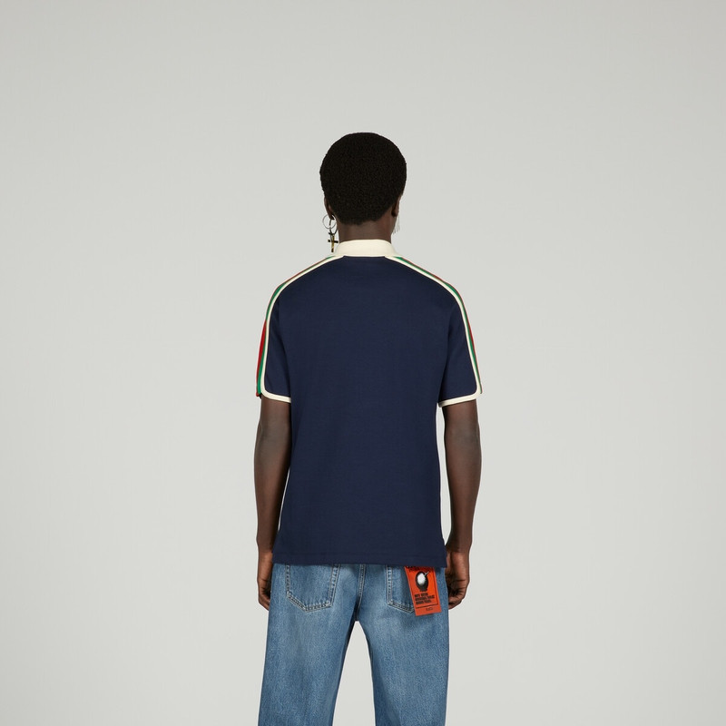 Cotton jersey polo shirt with Web 6