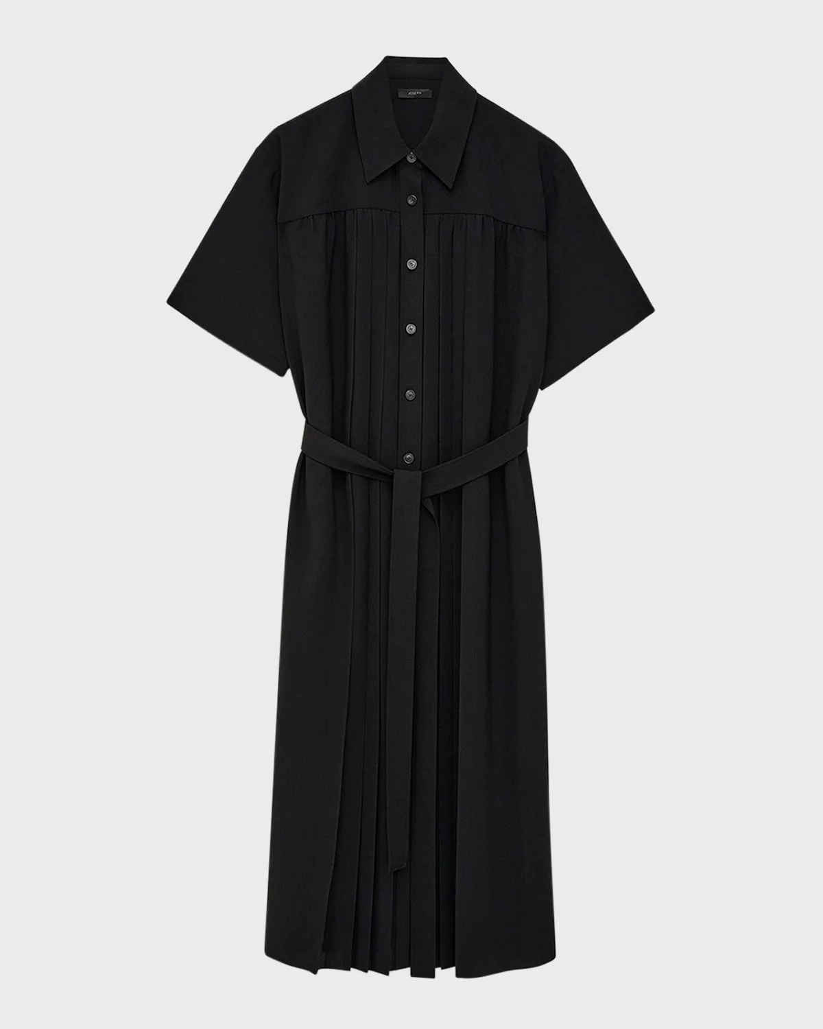 Arcade Pleated A-Line Midi Shirtdress - 1