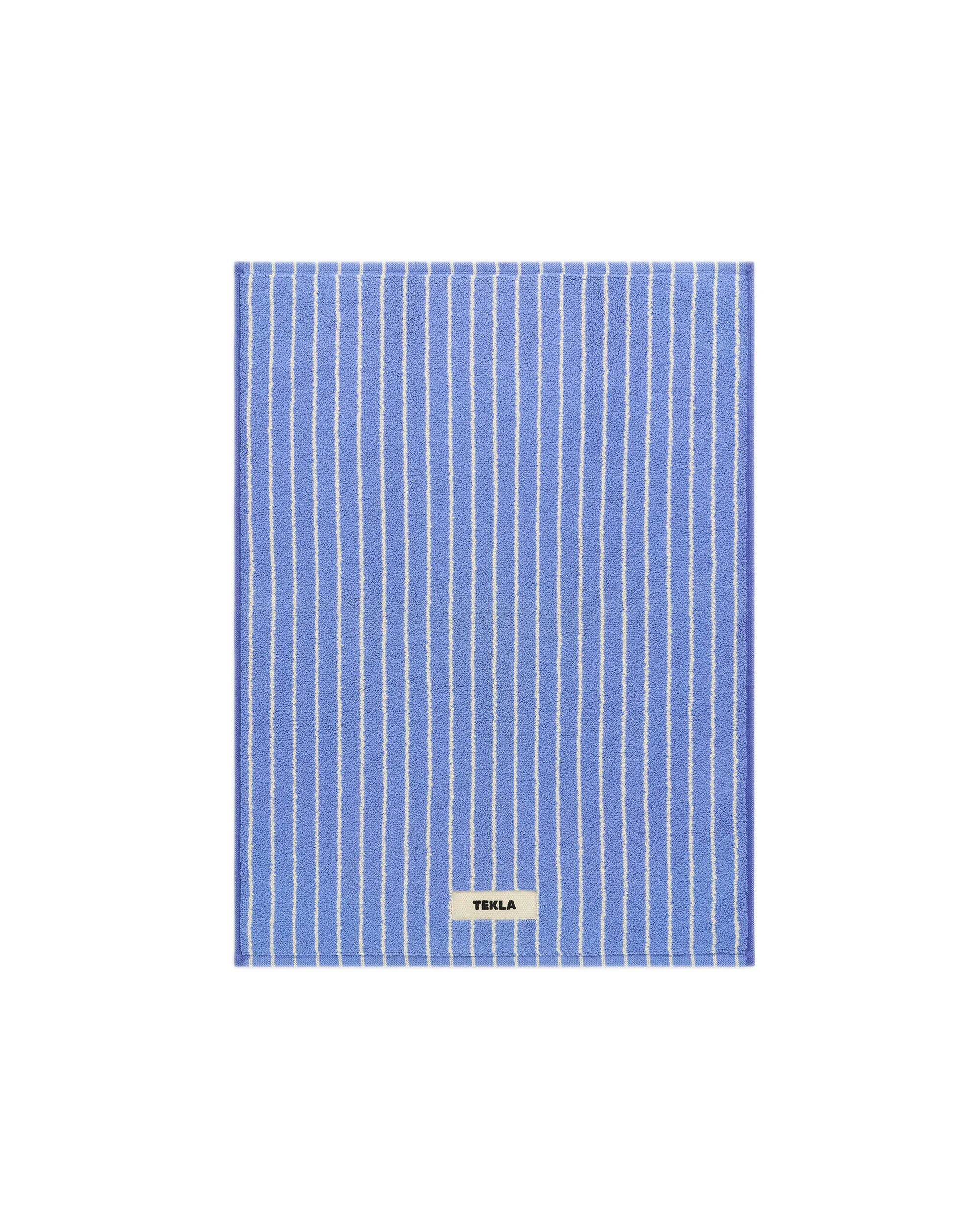 Tekla Terry Bath Mat Clear Blue Stripes - 1