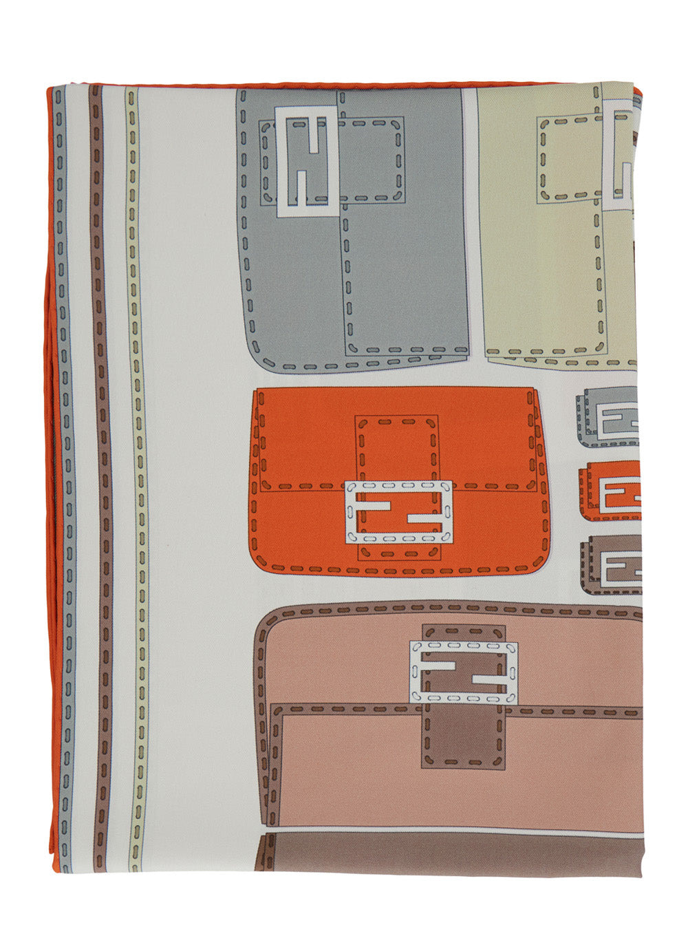Fendi Women 'Baguette' Multicolor Scarf With All-Over Print In Silk Woman - 1