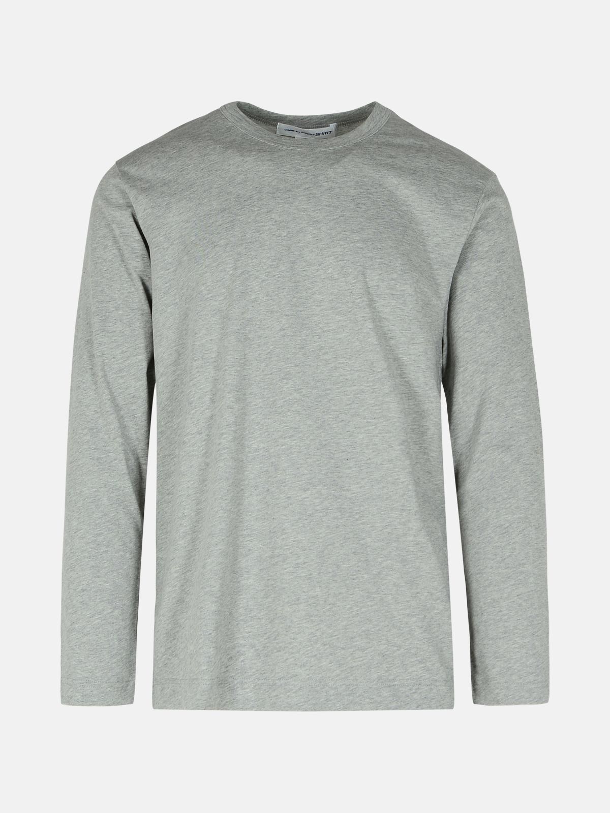 GRAY COTTON T-SHIRT - 1