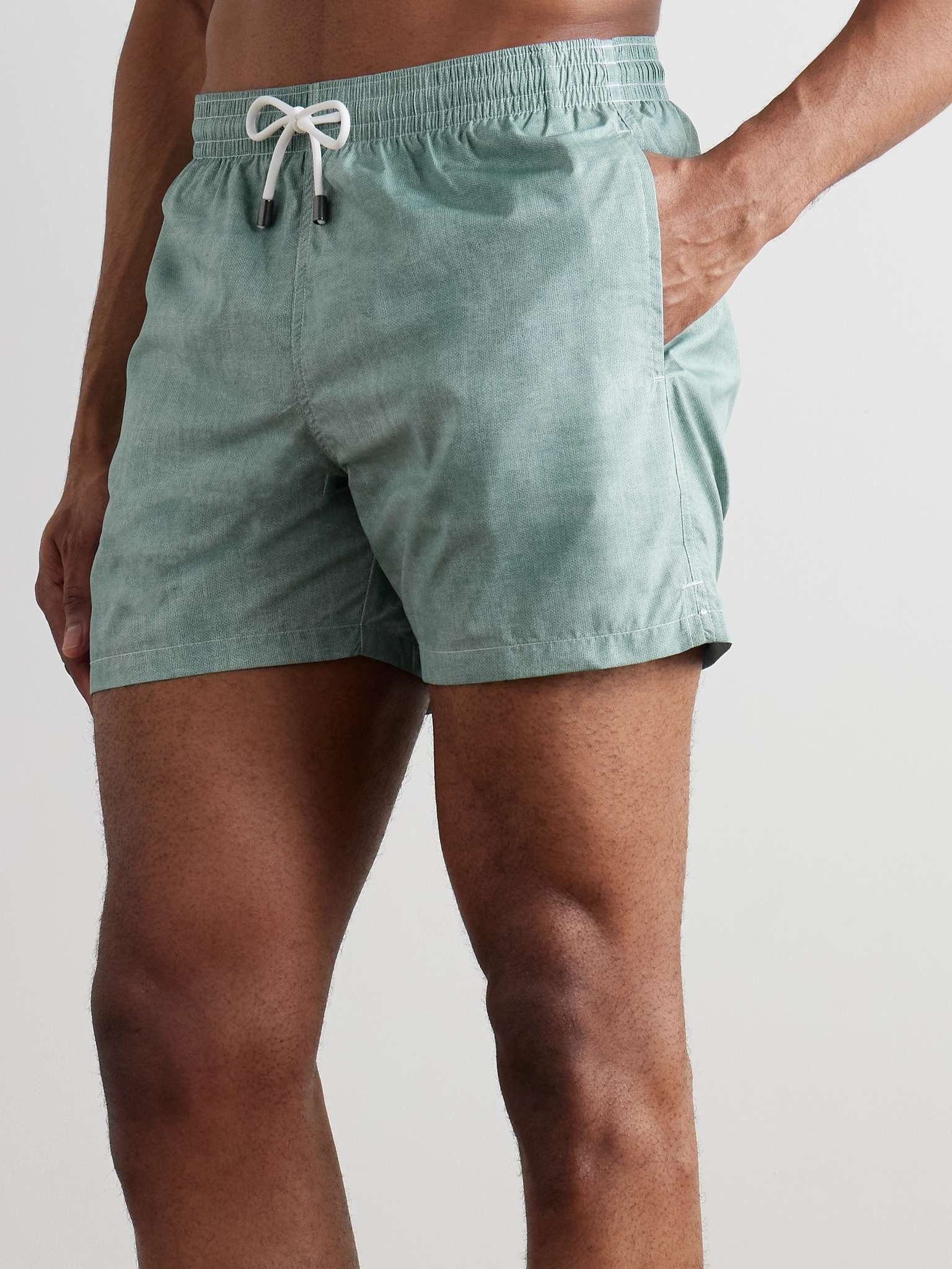 Straight-Leg Mid-Length Printed Swim Shorts - 2