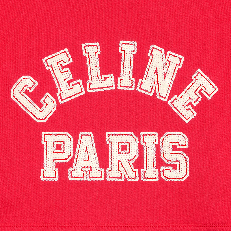 Cropped Celine T-shirt in Cotton fleece 3