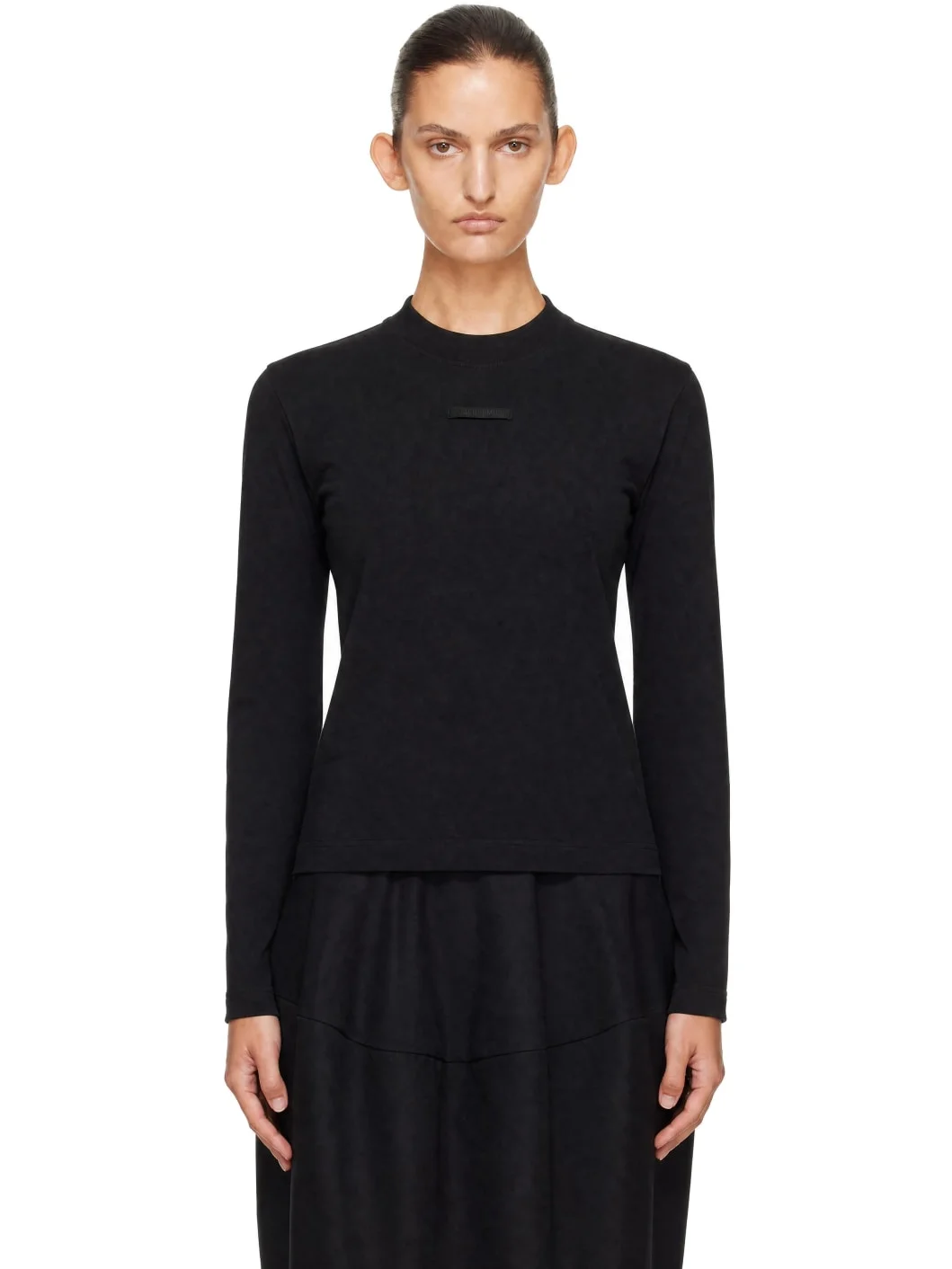 Black 'The Gros Grain Long-Sleeve' T-shirt - 1