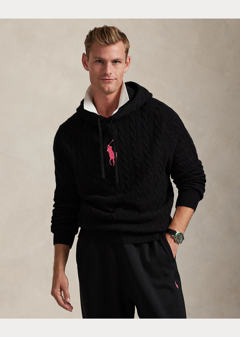Pink Pony Cable-Knit Hoodie 3